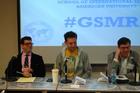 Marc Drapeau (l), director of innovative engagement at Microsoft, Alexis Ohanian, the cofounder of Reddit (c), and Tumblr Director for Media Outreach, Mark Coatney (r), participated in the Social Media Technology Innovation panel. Photo by Annie Lyon.